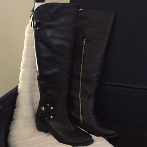 Vince Camuto Black leather riding boot. 8.5